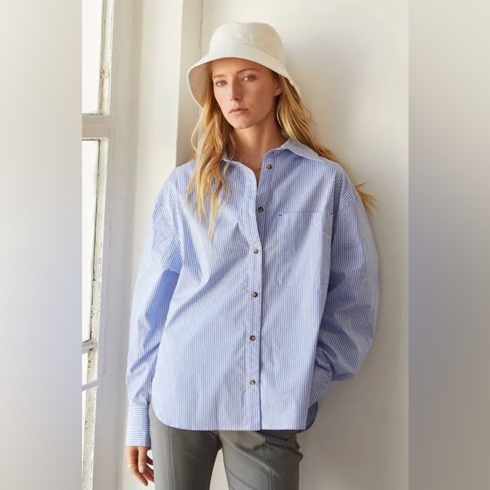 Crescent Annie Pinstripe Long Sleeve